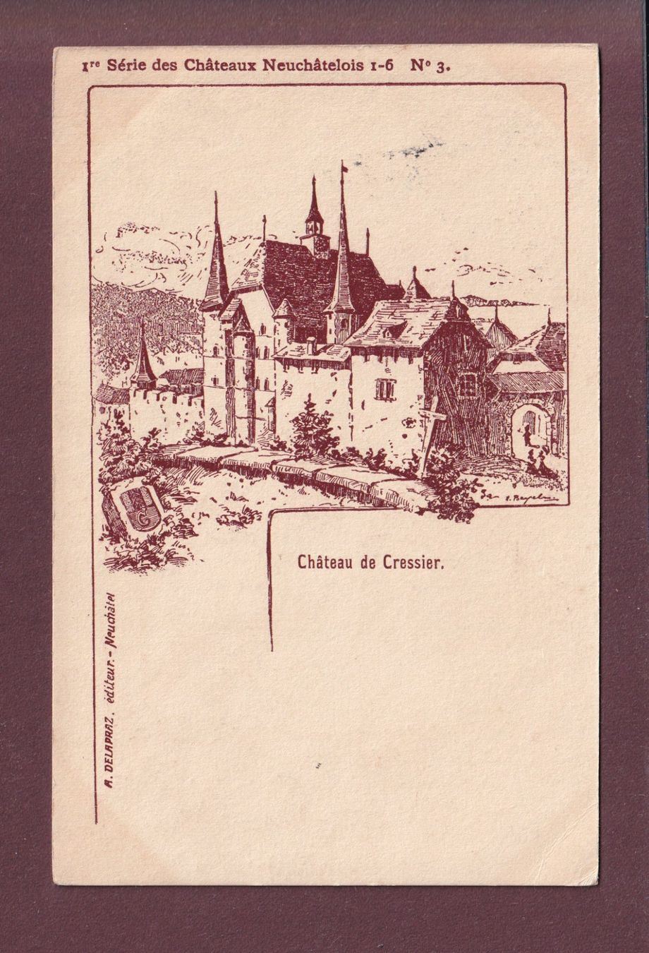 Cartoline postali: CHÂTEAU DE CRESSIER - 1910 – Usato da Pully venduto da nicecards