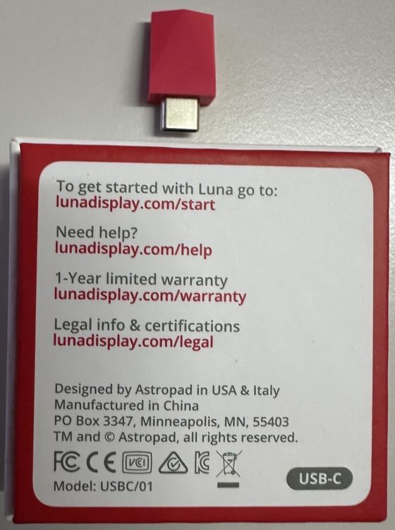 Lecteurs & Adaptateurs: Luna Display Astropad USB-C - Astro HQ LLC – Neuf (Voir description) à fribourg par gatoa 2
