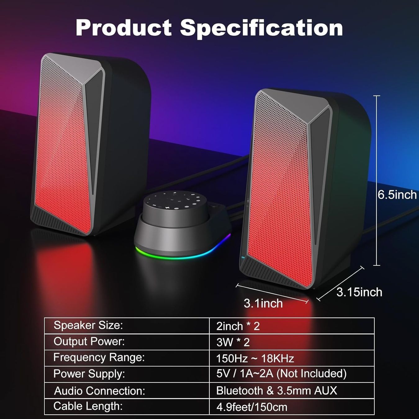 Lautsprecher: Computer Boxen LED Stereo USB 3,5mm Aux – Neu und originalverpackt aus St. Gallen von sch_zsz7 5