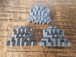 lego 23996 lot de 3 pièces Dark Bluish Gray Rock Panel