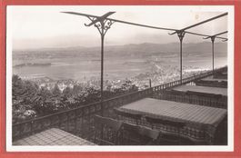 Pfäffikon SZ - Terrasse Hotel Luegeten mit Seedamm ca. 1930