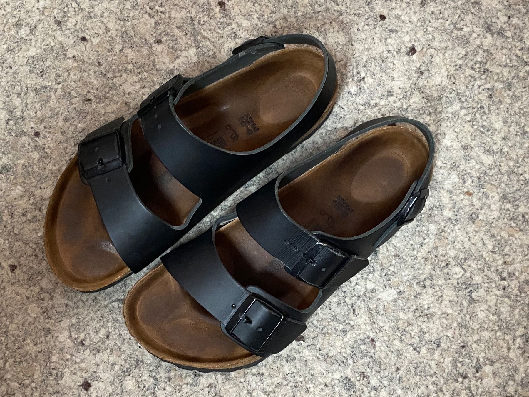 Birkenstock Scarpe da donna: Birkenstock Milano schwarz, Gr. 39 – Usato da Wattwil venduto da edel88 1