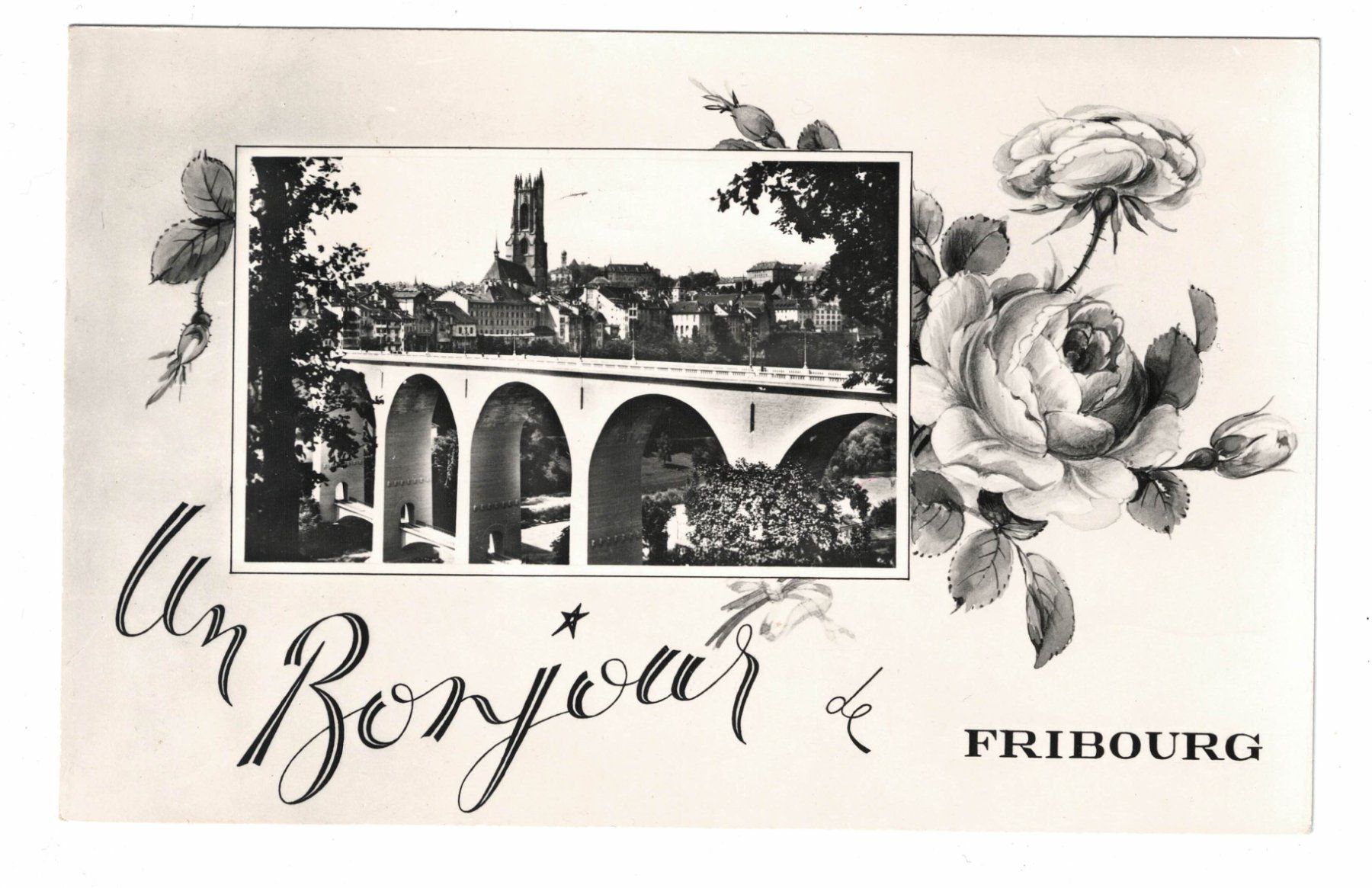 Cartoline postali: Ansichtskarte Fribourg – Usato da Küsnacht ZH venduto da scholli58