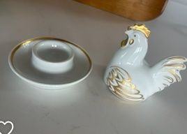 Altre Stoviglie: Egg cup, white with gold detail - – Usato da Zollikon venduto da kmg1 1