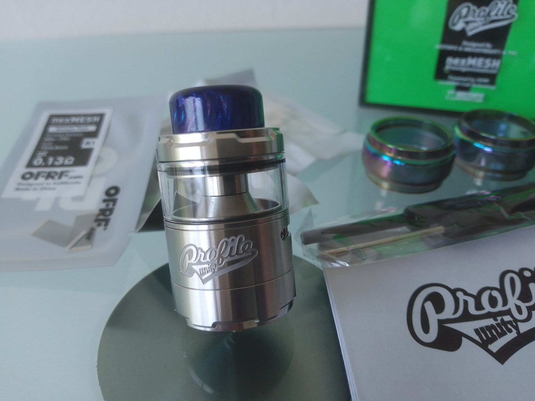 Altri Prodotti per fumatori: Wotofo: PROFILE UNITY RTA / Es, Pyrex, 24mm, bis 7ml - NEU – Nuovo e nell'imballaggio originale da Untersiggenthal venduto da HavannaNets 1