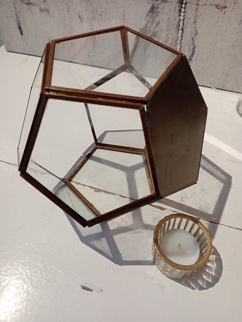 Portacandele: Design Kerzenhalter, Windlicht geometrisch – Usato da St.Niklausen LU venduto da Wirdbereitsverwendet 5