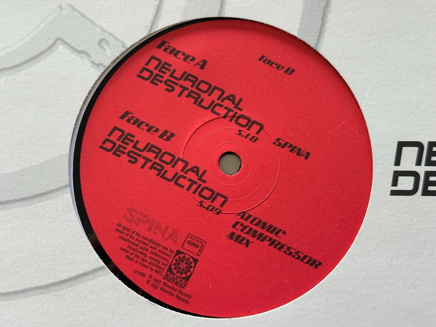 Schallplatten: SPINA 12 NEURONAL DESTRUCTION - ELECTRO-INDUSTRIEL – Gebraucht aus Sion von jaipur1401 1