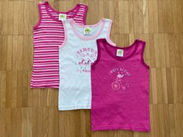 3er Set - Tank Tops für Mädchen Gr. 98-104