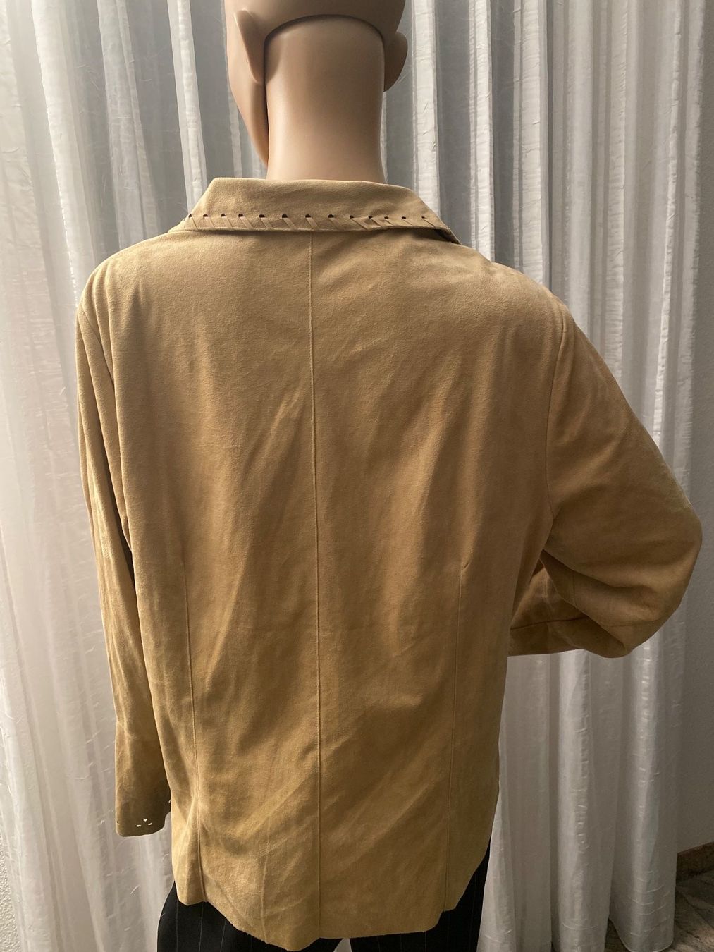 Camicette: Extravagante seltene Kunstwildleder-Bluse, beige, Gr. 46 – Usato da Winkel venduto da ferrari2022 6