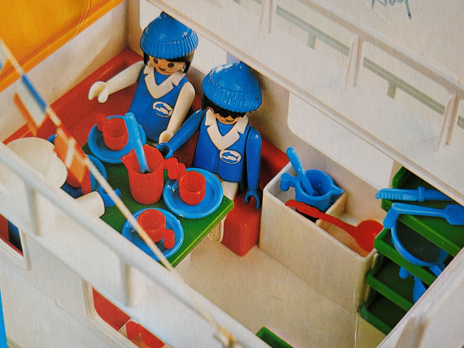 Accessoire Playmobil Vintage 3540 - Mât Support Drapeaux Pour Bateau De Plaisance 1978, Occasion