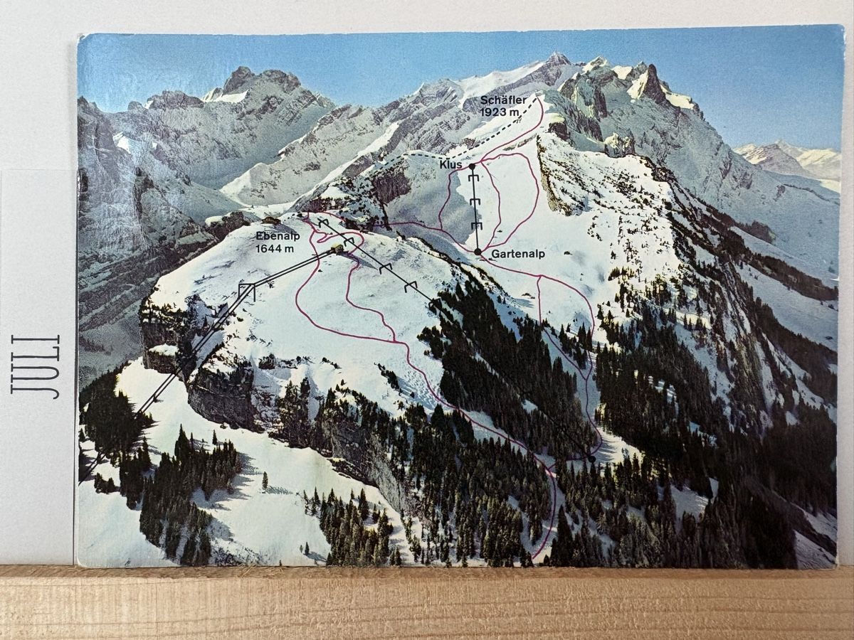 Ansichtskarten: AK von Ebenalp Schäfler Skigebiet – Gebraucht aus Rümlang von Kartenpost1