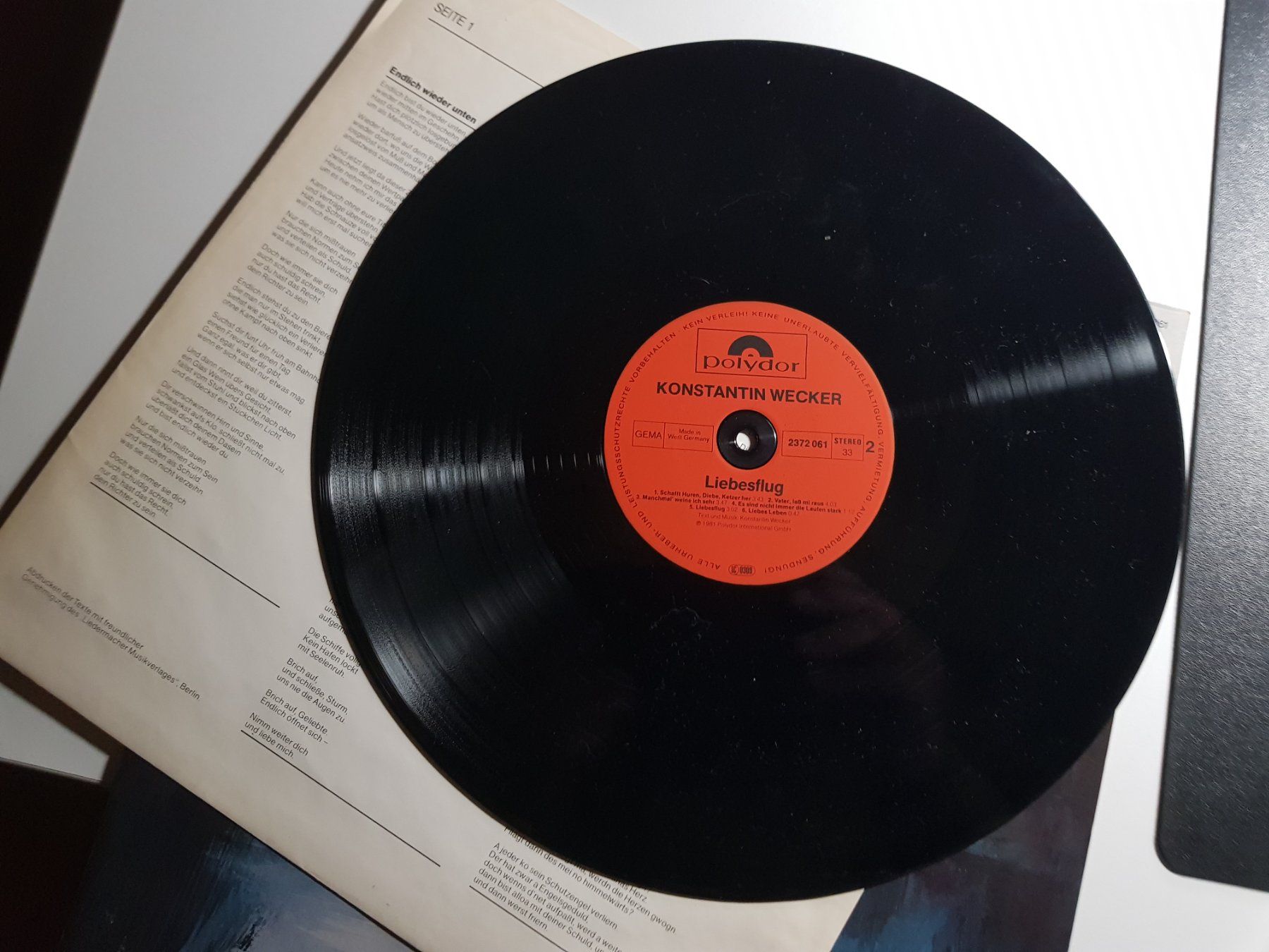 Dischi in vinile: LP: Konstantin Wecker - Liebesflug - 1981 – Usato da Walterswil BE venduto da Lonitti 3