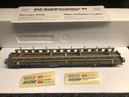 HAG SBB Flachwagen Rs 4-achsig Stahlelement Nr. 345