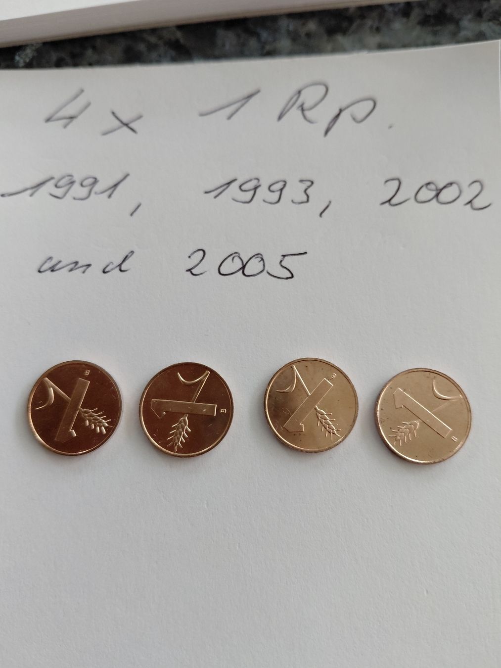 Tutti le monete: 4x 1 Rappen ab 1991 – Usato da Bonaduz venduto da topolino052 3