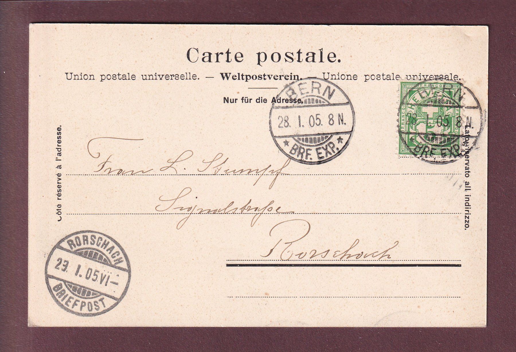 Cartoline postali: BERN - Partie an der Nydeck - 1905 – Usato da Pully venduto da nicecards 1