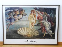 Gross. Bild „Die Geburt der Venus“ (Botticelli) – mit Rahmen