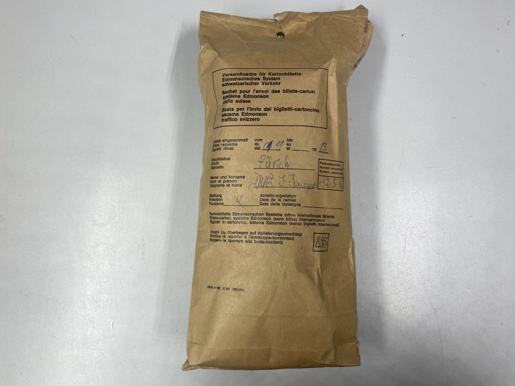 Biglietti: LOT Bahnbillette Zürich //G359 – Usato da Bern venduto da JMsoehne1987 1