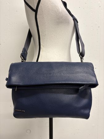 neue Mandarina Duck Tasche Mellow Leder blau Umhängetasche