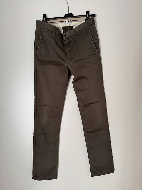 Acne Studios Pantaloni: Acne Studios Roc Satin Baumwollhose – Usato da Reinach BL venduto da tomh79