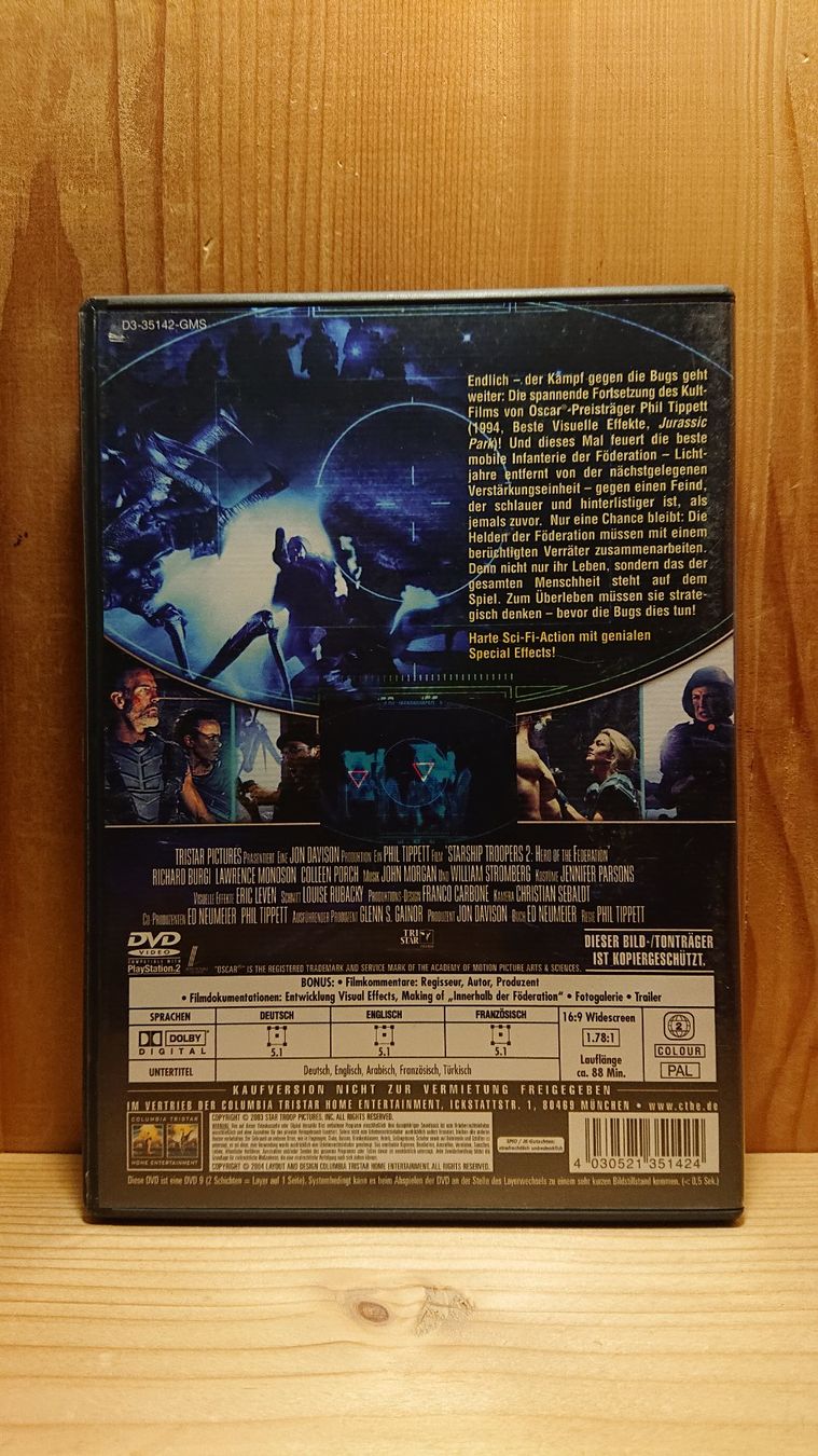 Tutti i DVDs: STARSHIP TROOPERS 2 auf DVD – Usato da Wilderswil venduto da Exebub 1