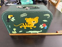 Kinderkoffer Dschungel-Muster Zoo motiv grösse ca. 30x20x12