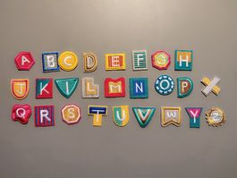 26 tlg. Buchstaben Aufbügeln - von A bis Z  FABRIKNEU !