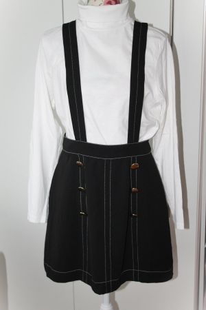 ZARA Schöner Hosenträgerrock schwarz -Grösse M- Neu!