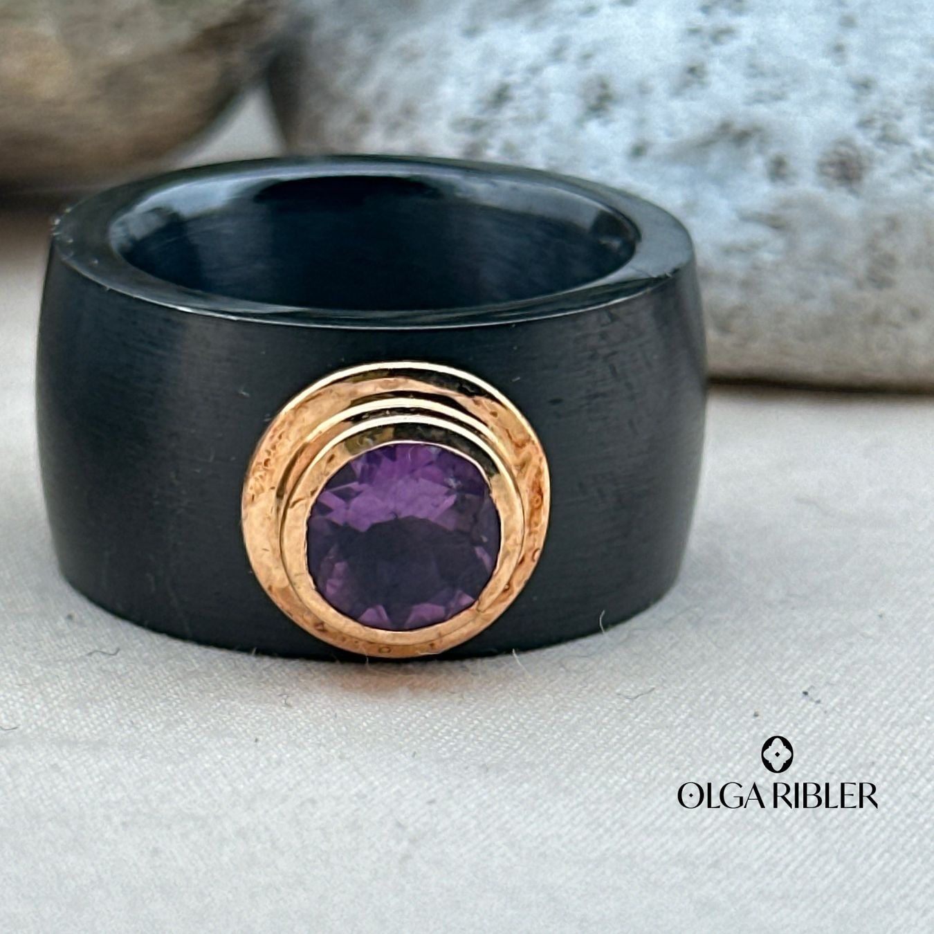 Olga Ribler Ringe: Edelstahl Ring mit Amethyste Ringgrösse 58 – Neu (gemäss Beschreibung) aus Luzern von Schmuckoutlet 6