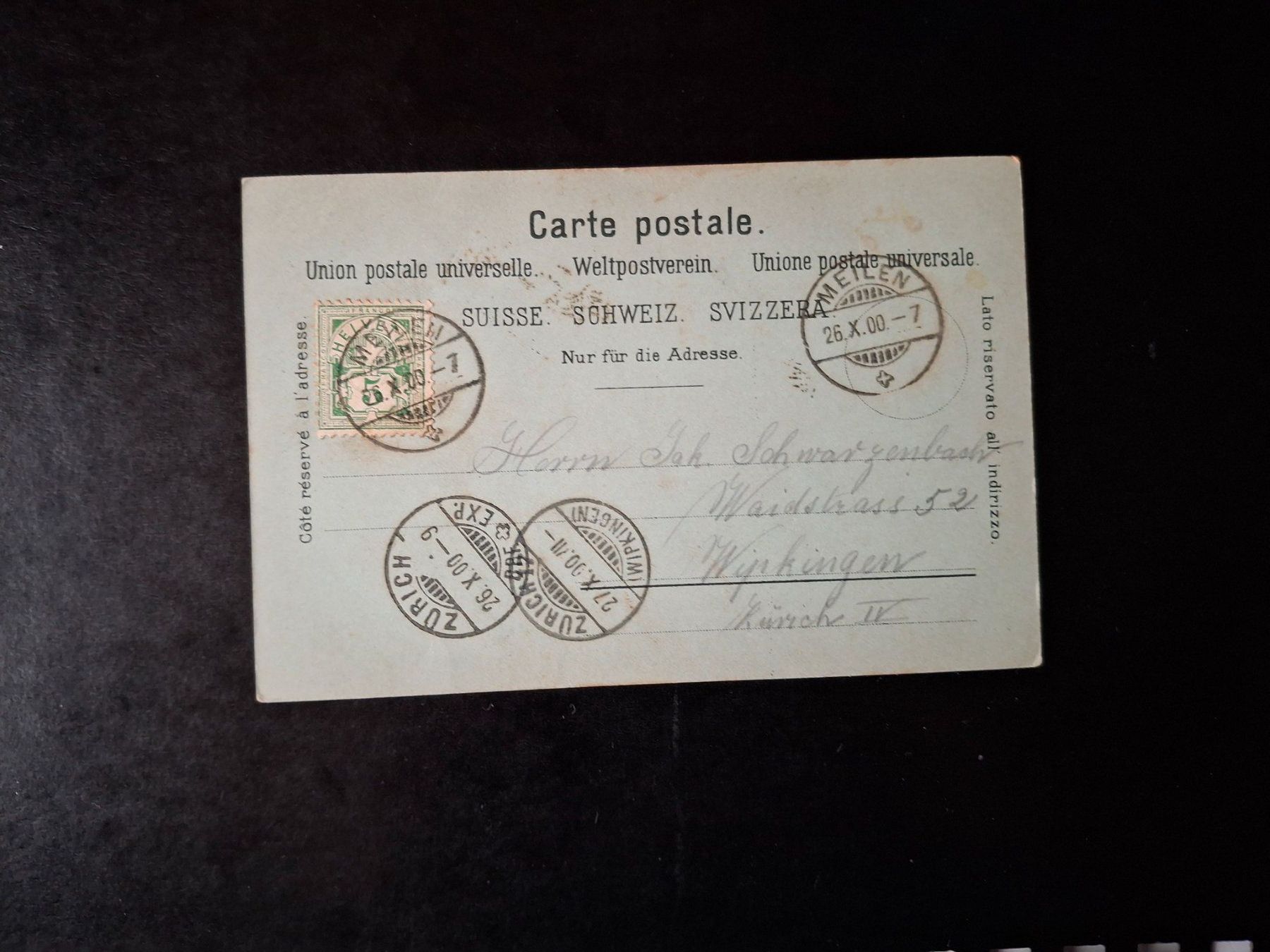 Cartoline postali: Gruss aus Meilen – Usato da Kreuzlingen venduto da Gastra 1
