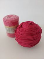 1 Stk./Konne Textilgarn/Zpagetti-Garn, Farbe: Rubinrot/Pink
