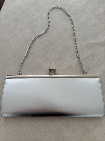 Clutch tasche silber 