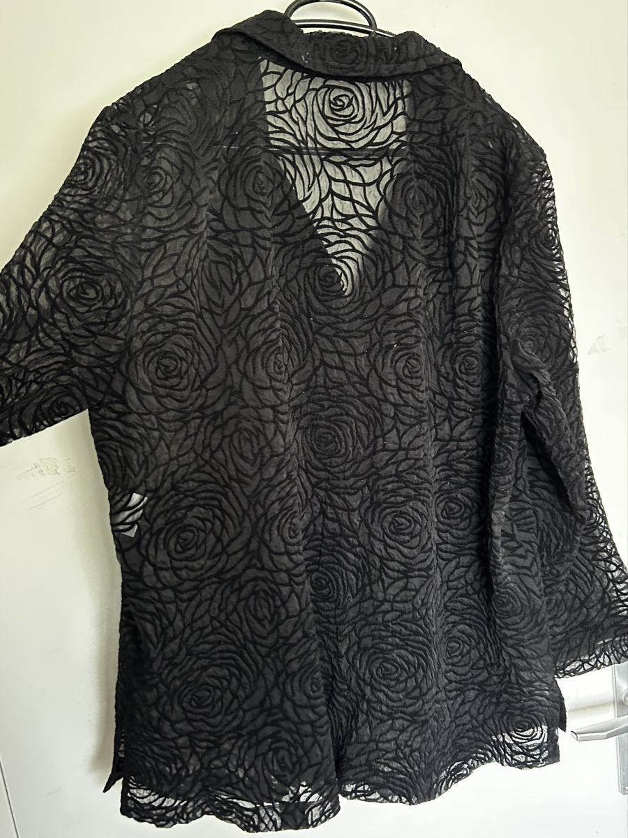 Camicie: Schwarzes Hemd mit Blumenmuster – Nuovo (secondo la descrizione) da Zürich venduto da ElsterAuge7 2