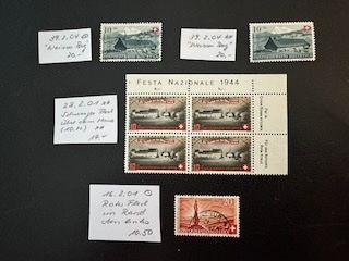 Alle Briefmarken: Pro Patria, 3 ABARTEN, gestempelt/postfrisch – Gebraucht aus Stallikon von HILDECH1