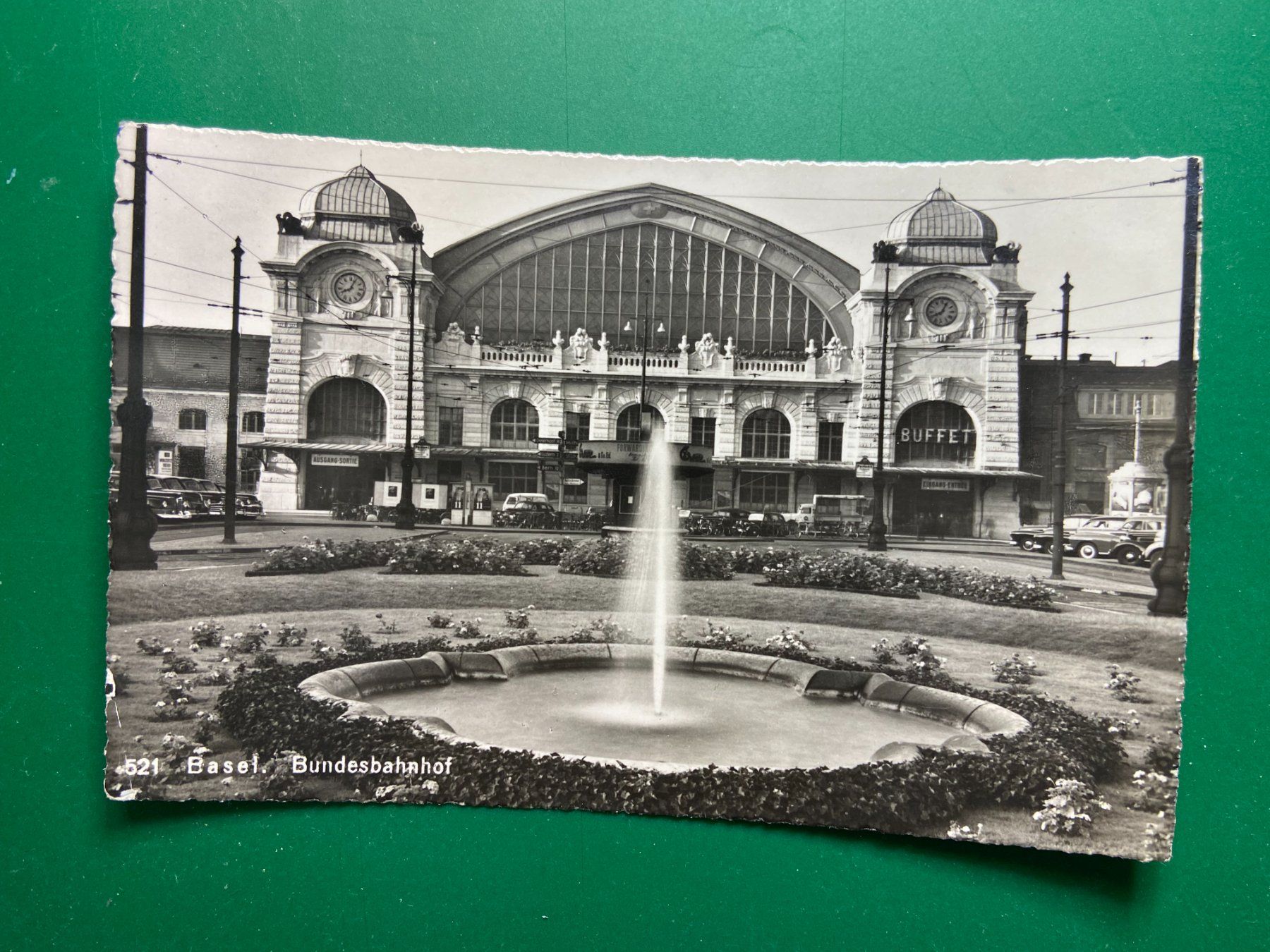 Ansichtskarten: Basel - Bundesbahnhof – Gebraucht aus Steg VS von danwer74