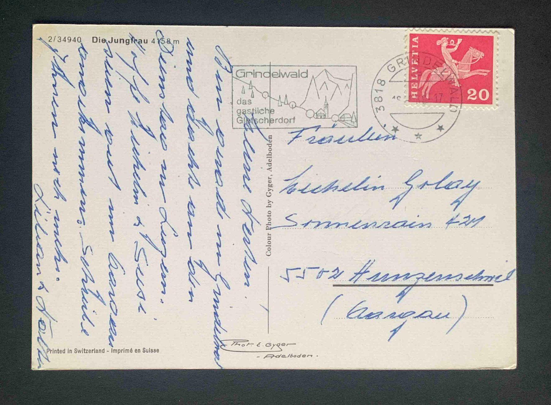 Cartoline postali: AK Die Jungfrau – Usato da Goldau venduto da artelier1 1