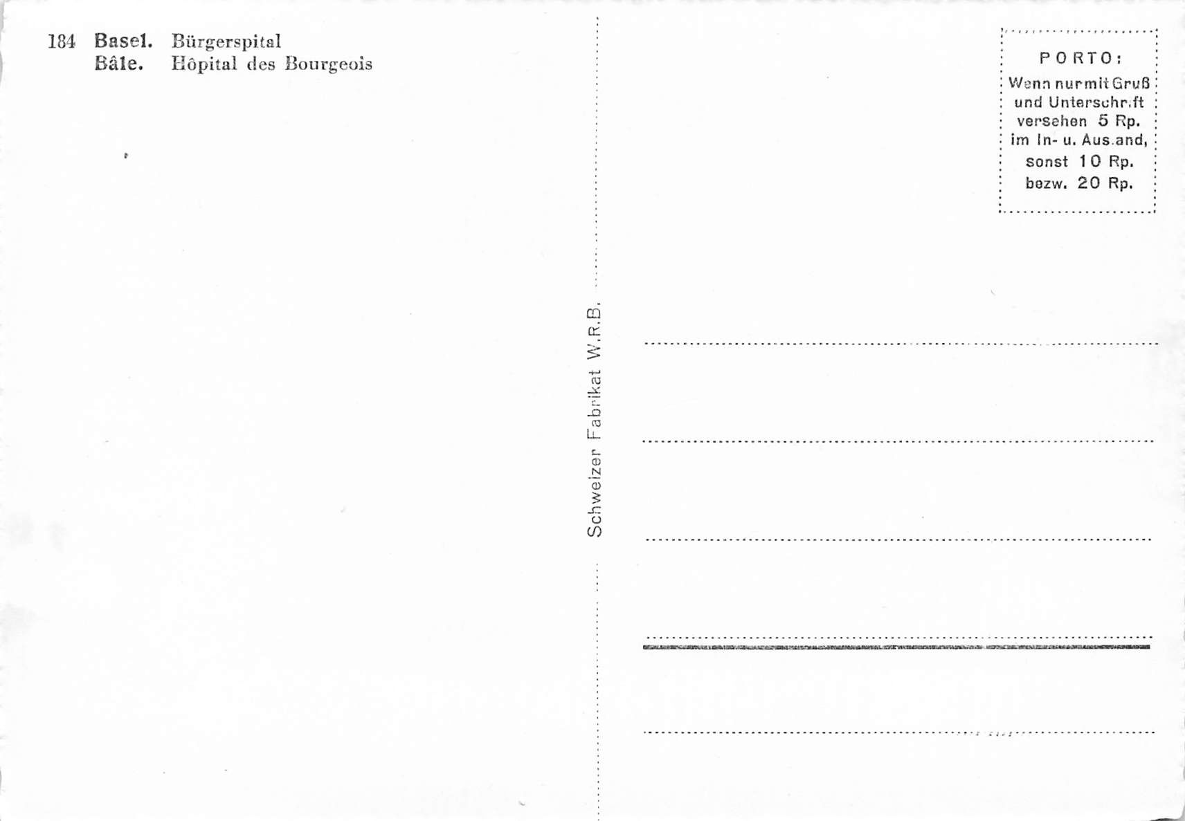 Cartoline postali: Basel Bürgerspital (BS) G – Usato da Biasca venduto da Blenio71 1