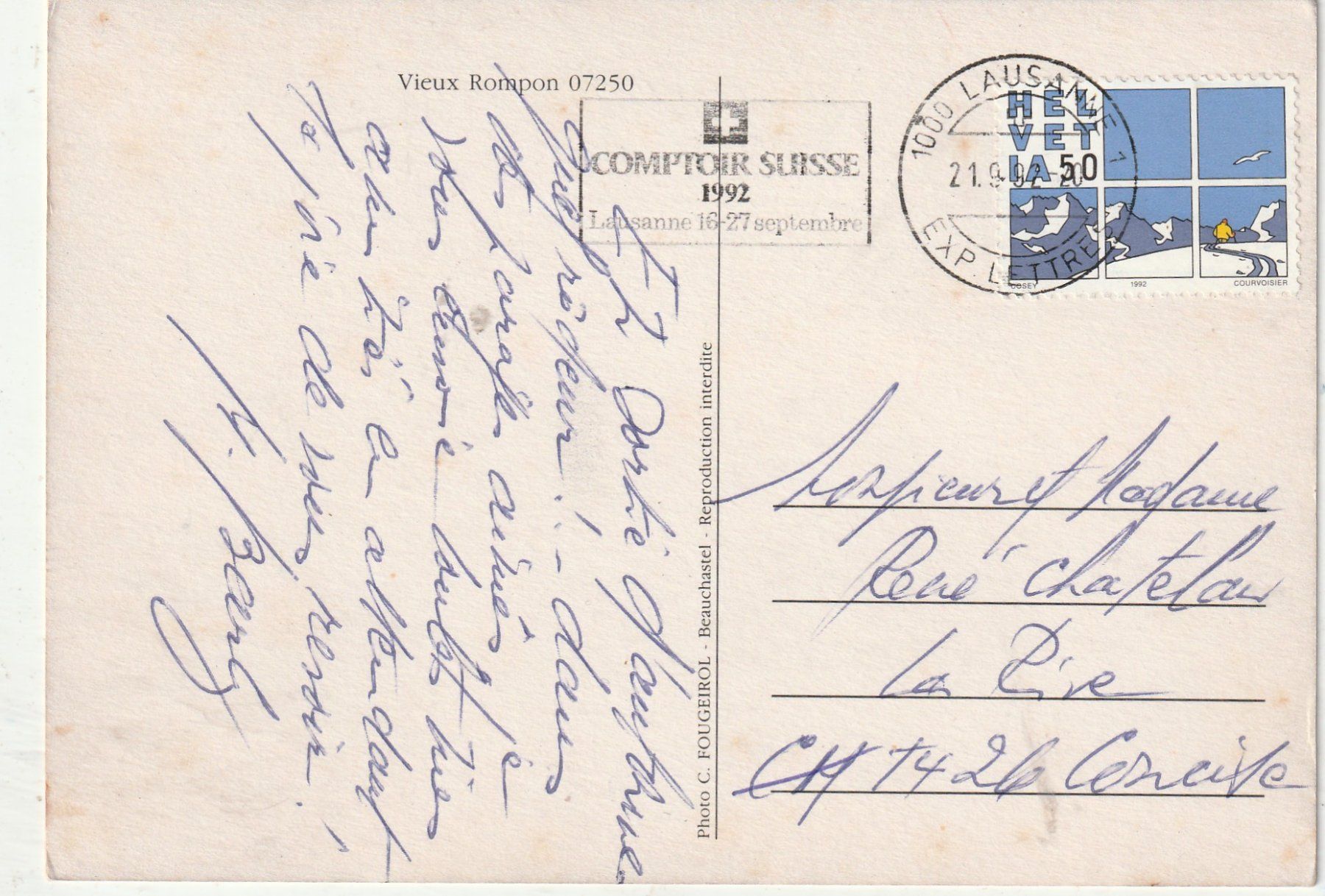 Cartoline postali: Vieux Rompon – Usato da Lumbrein venduto da made02 1