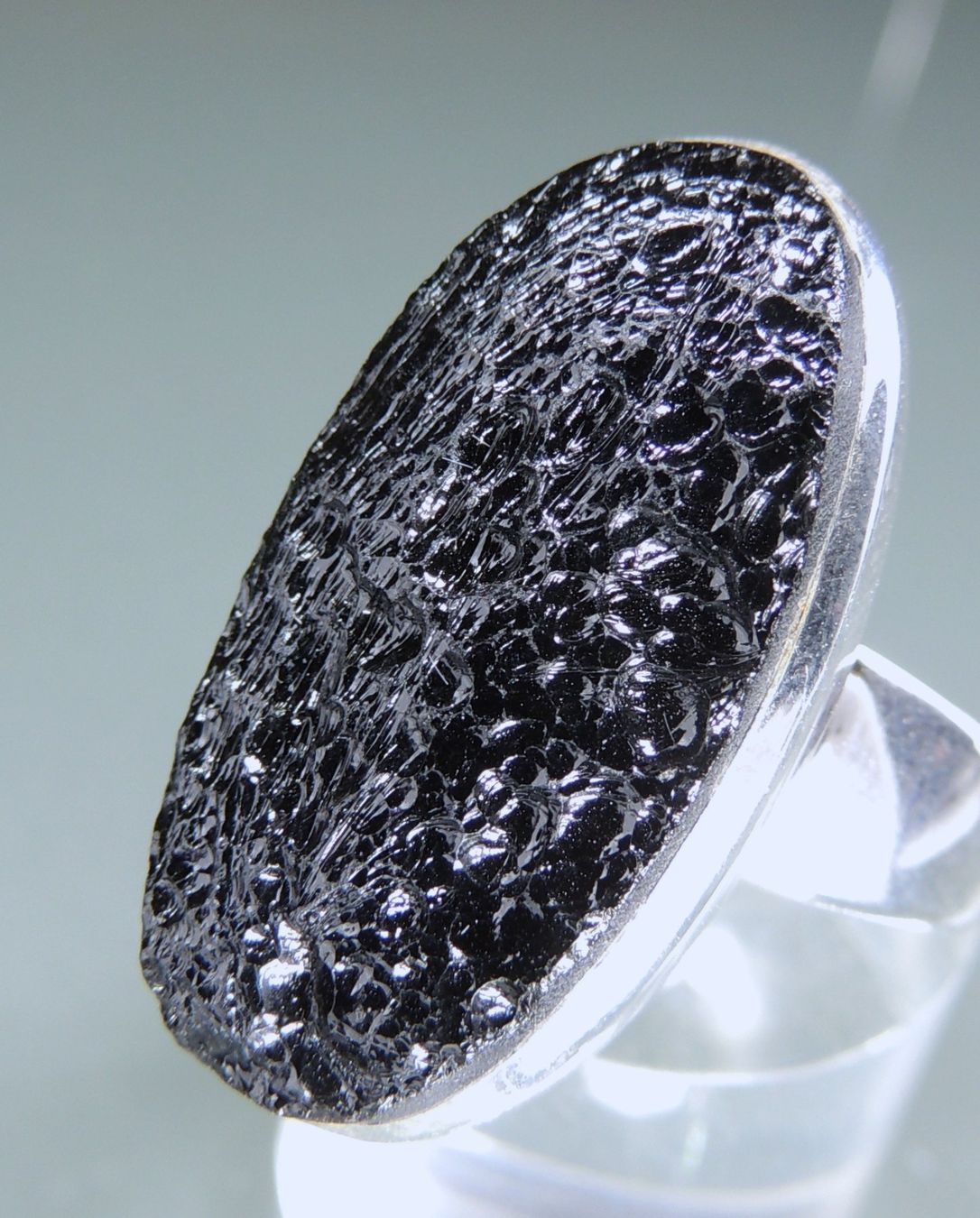 Anelli: Tektit Silber 925 Fingerring – Nuovo e nell'imballaggio originale da Waldenburg venduto da schaller707 1