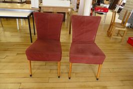 2 Giorgetti Vintage Stühle – Weinrot
