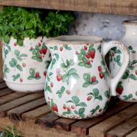 Chic Antique Vase/Kanne "Fraises", Höhe 15 cm
