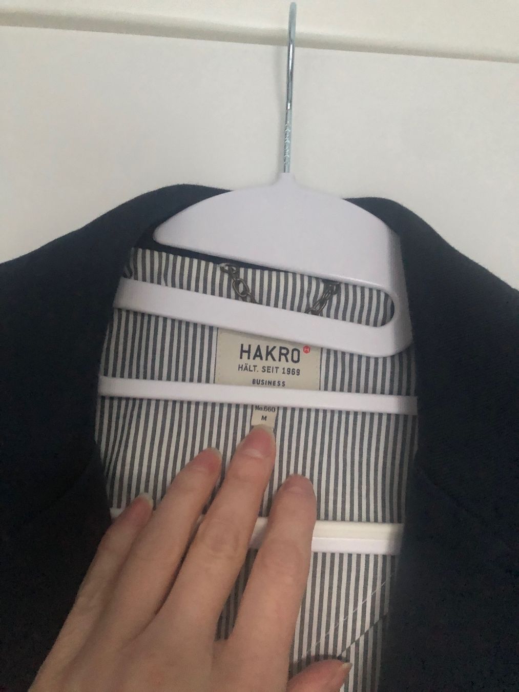Giacche: Hakro Herren-Baumwollblazer dunkelblau Größe M – Usato da Agno venduto da hibikama 4