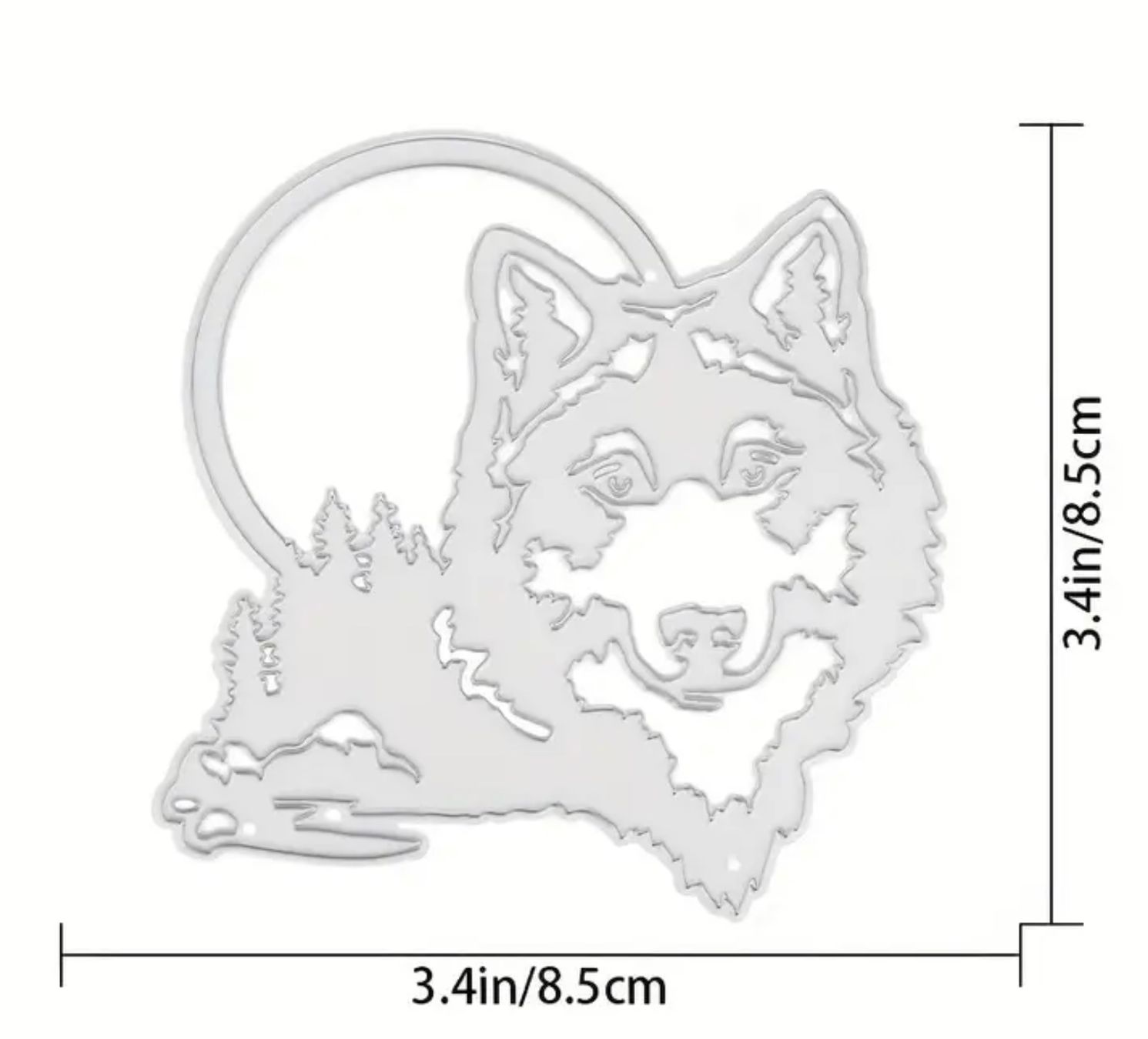 Sciablone: Wolf Wald und Mond - Stanzschablone – Nuovo e nell'imballaggio originale da Frenkendorf venduto da jazzplatten 1