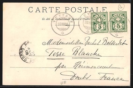 Cartes postales: AK Nyon, Le Château, 1902 – D'occasion à Berlin par bartko-reher 1