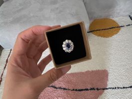 Adjustable Fluorite Silver Ring