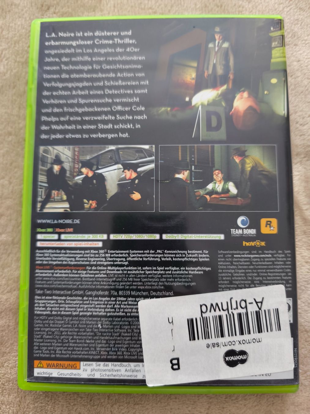 Microsoft Spiele: L.A. NOIRE XBOX 360 PAL – Gebraucht aus Winterthur von Dr.Pepper01 1