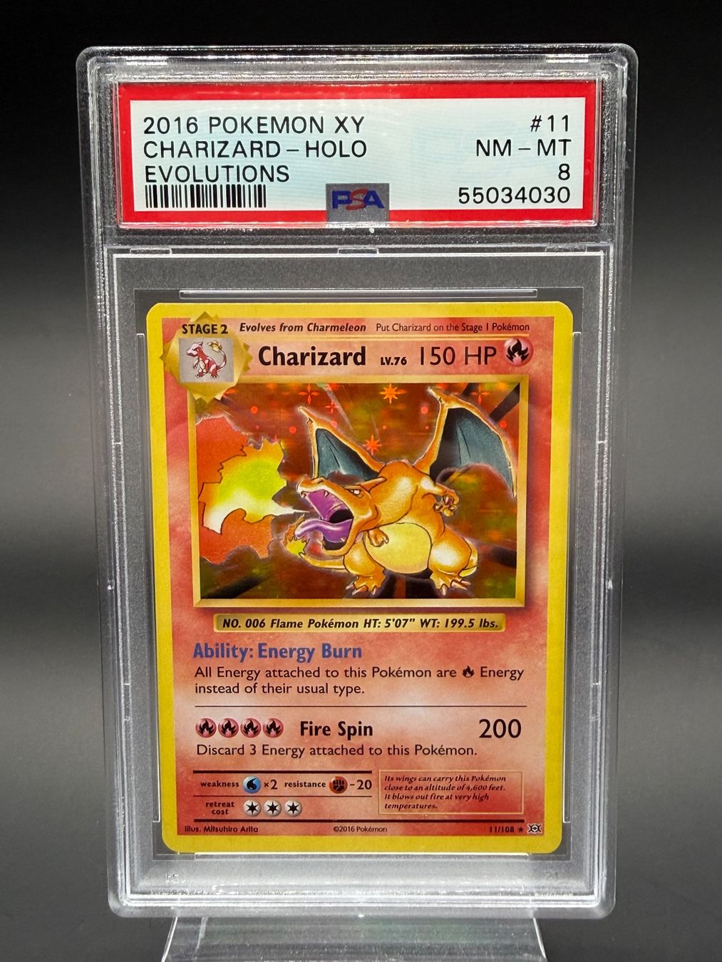Pokémon Carte collezionabili: Charizard Holo - Pokemon XY Evolutions PSA 8 (EN) – Nuovo (secondo la descrizione) da Genève venduto da Rokemon