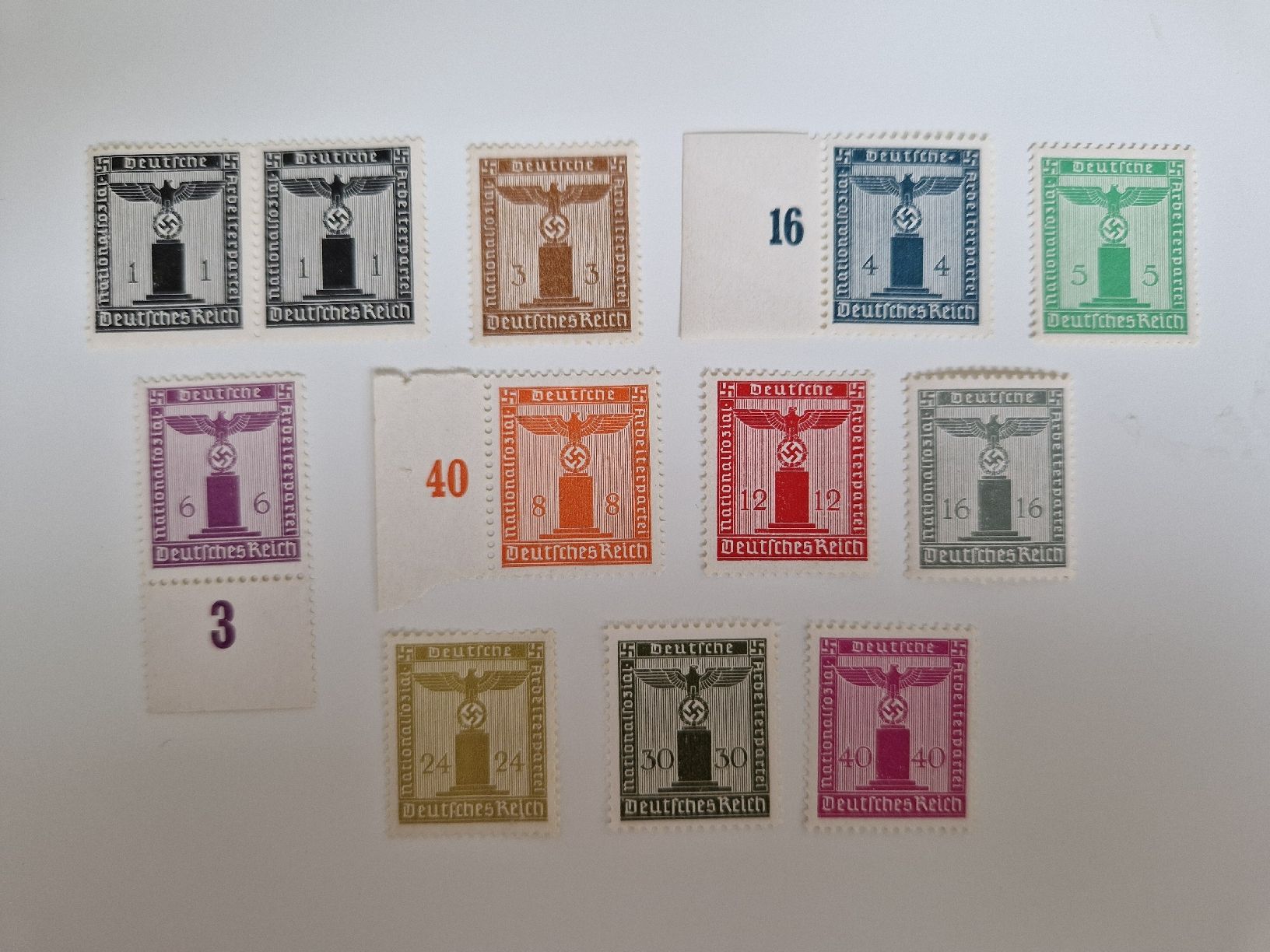 Tous les timbres: Deutsches Reich Dienstmarken Set Briefmarken postfrisch – Neuf (Voir description) à St. Gallen par Enrico_SG