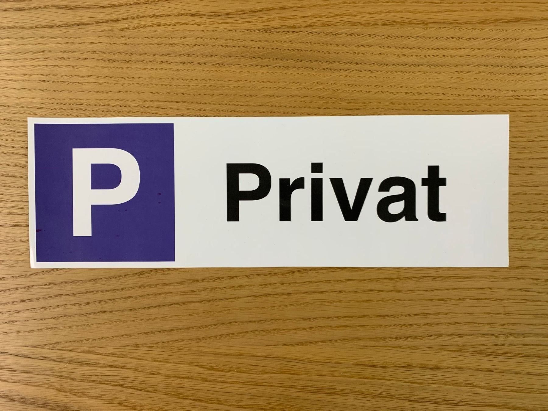 Aufkleber: Aufkleber Privat Parkplatz / Parkverbot – Neu (gemäss Beschreibung) aus Netstal von spaltflo01