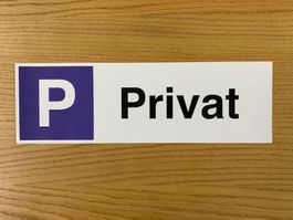 Aufkleber Privat Parkplatz / Parkverbot