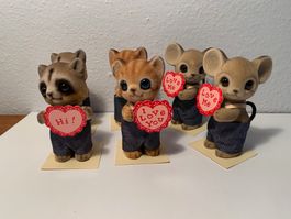 6  Animali Floccati- con Cuore e jeans